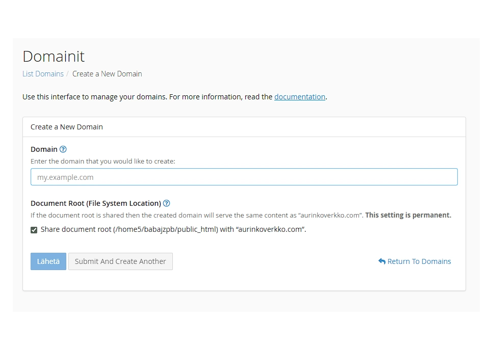 alidomain-01 Alidomainin luominen.