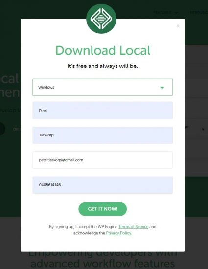 Valitse käyttöjärjestelmäsi ja kirjoita tietosi kenttiin. Valitse käyttöjärjestelmäsi ja kirjoita tietosi kenttiin.