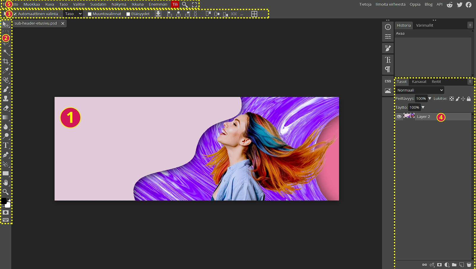 photopea-ui Photopean käyttöliittymä.