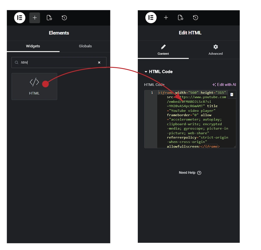 Videon lisääminen Embed-koodilla HTML-elementillä. Videon lisääminen Embed-koodilla HTML-elementillä.